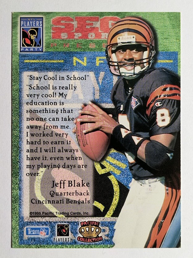 1996 NFLPA Super Bowl Player's Party #3 Jeff Blake/Pacific