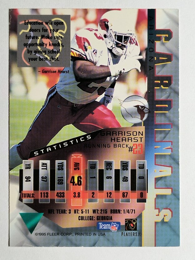 1996 NFLPA Super Bowl Player's Party #7 Garrison Hearst/Fleer Metal