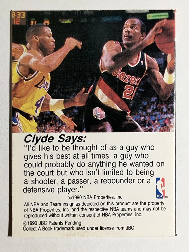 1990-91 Hoops CollectABooks #3 Clyde Drexler