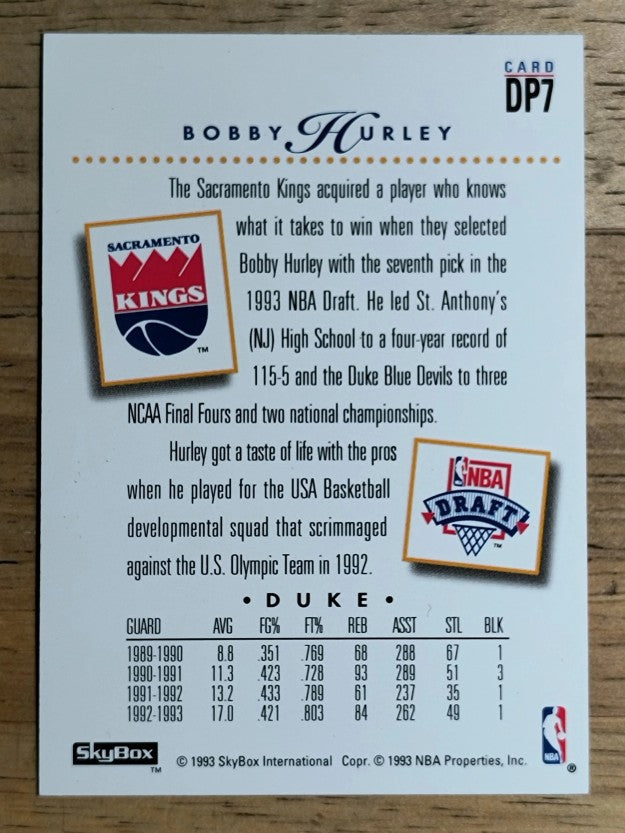 1993-94 SkyBox Premium Draft Picks #DP7 Bobby Hurley
