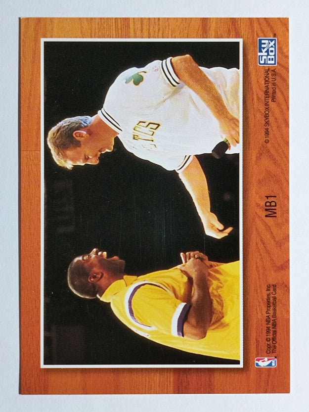 1993-94 Hoops #MB1 Magic Johnson/Larry Bird/Commemorative (EXMT)
