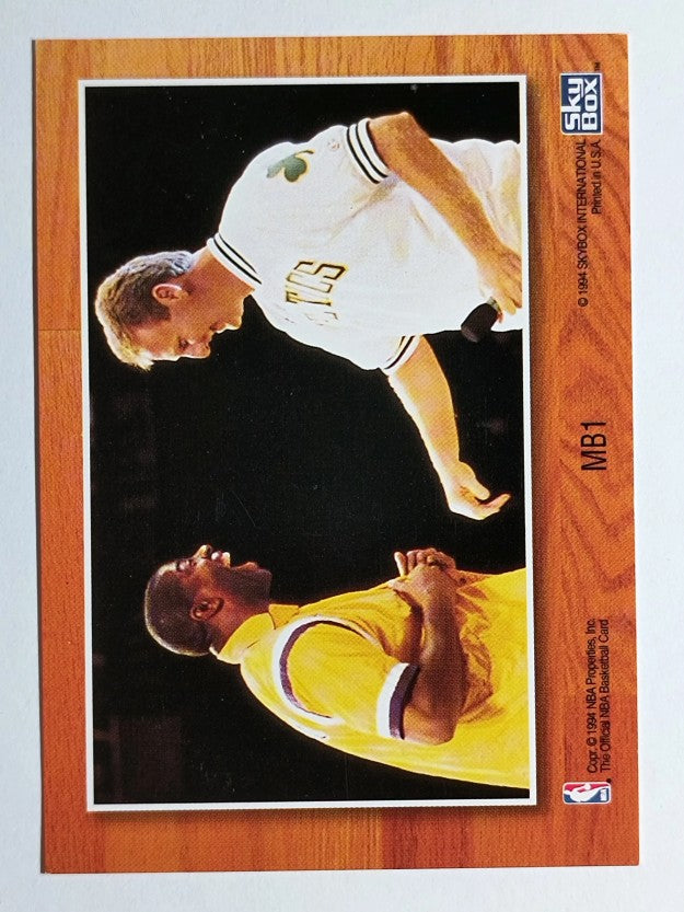 1993-94 Hoops #MB1 Magic Johnson/Larry Bird/Commemorative (EXMT)