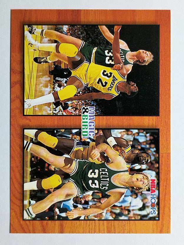 1993-94 Hoops #MB1 Magic Johnson/Larry Bird/Commemorative (EXMT)