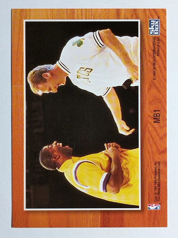 1993-94 Hoops #MB1 Magic Johnson/Larry Bird/Commemorative (EXMT)