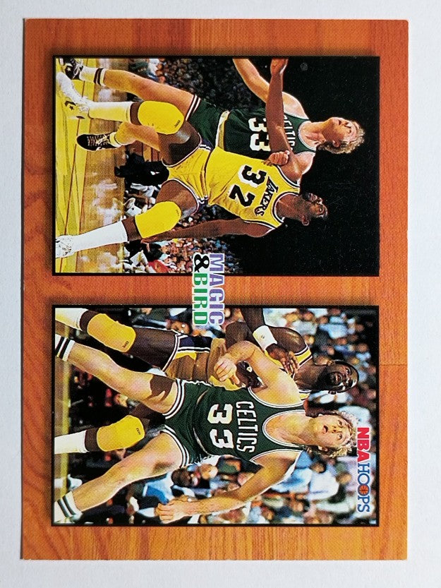 1993-94 Hoops #MB1 Magic Johnson/Larry Bird/Commemorative (EXMT)