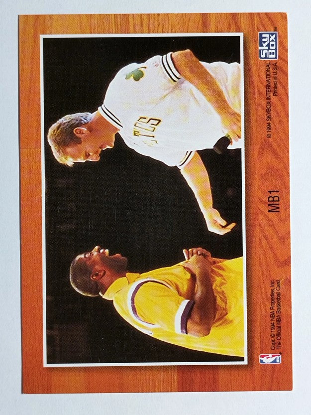 1993-94 Hoops #MB1 Magic Johnson/Larry Bird/Commemorative (EXMT)