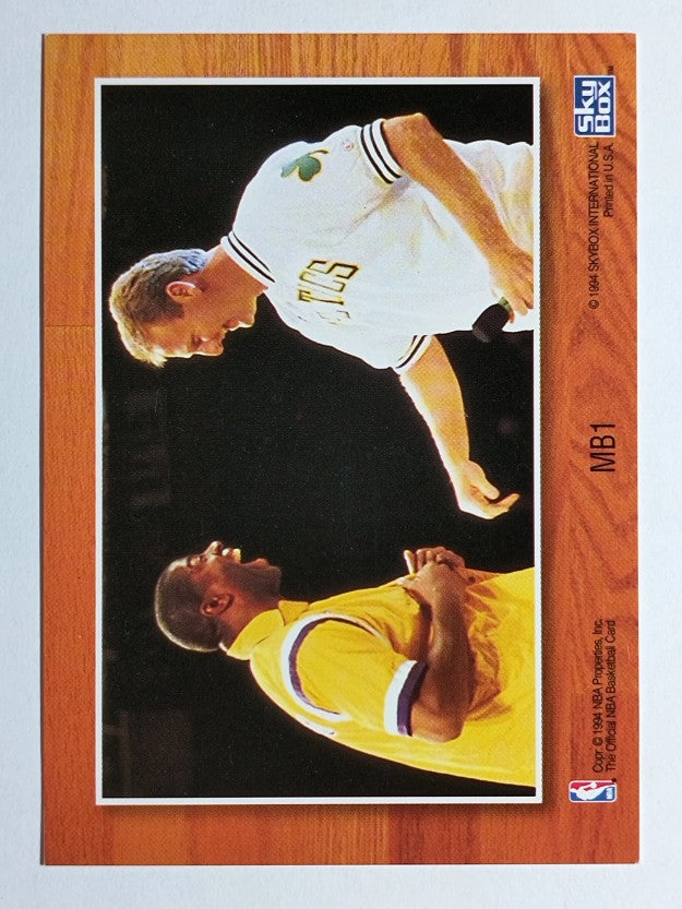 1993-94 Hoops #MB1 Magic Johnson/Larry Bird/Commemorative (EXMT)