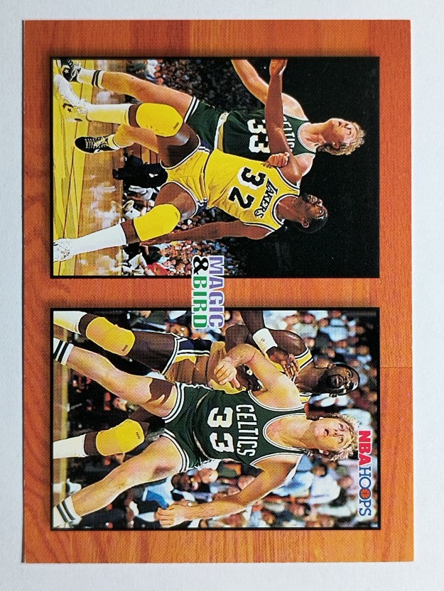 1993-94 Hoops #MB1 Magic Johnson/Larry Bird/Commemorative (EXMT)