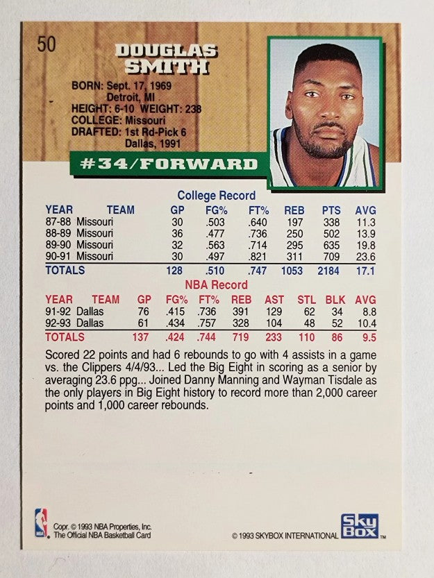 1993-94 Hoops Fifth Anniversary Gold #50 Doug Smith