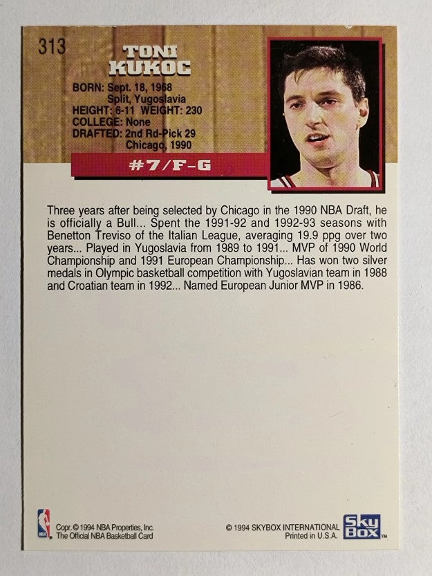 1993-94 Hoops Fifth Anniversary Gold #313 Toni Kukoc (NM)