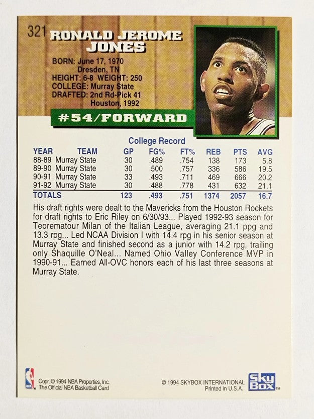 1993-94 Hoops Fifth Anniversary Gold #321 Popeye Jones