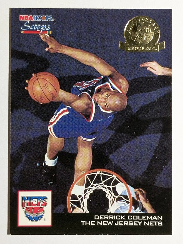 1993-94 Hoops Scoops Fifth Anniversary Gold #HS17 Derrick Coleman (NM)