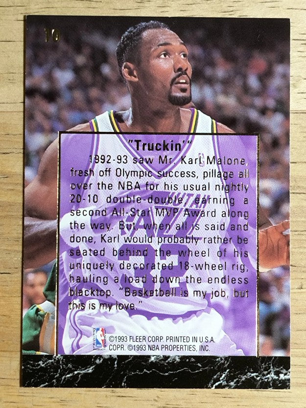 1993-94 Ultra Karl Malone #10 Karl Malone/Truckin'