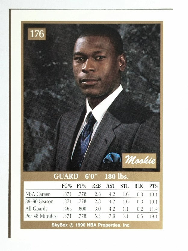 1990-91 SkyBox #176 Mookie Blaylock RC