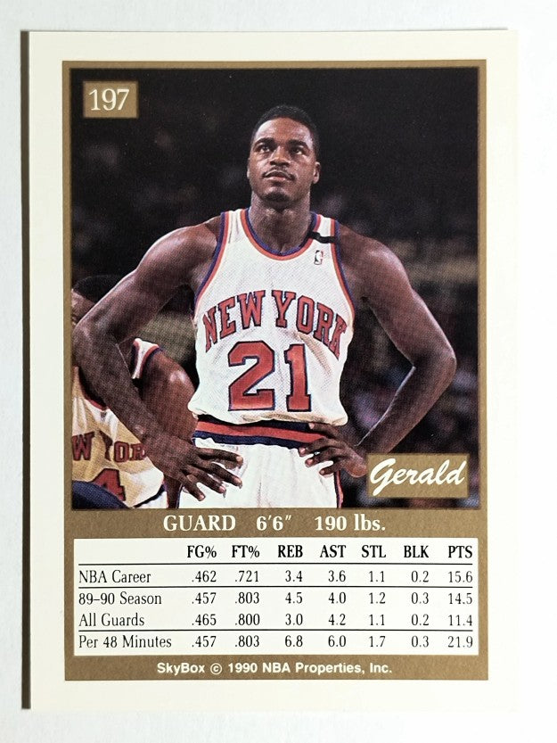 1990-91 SkyBox #197 Gerald Wilkins