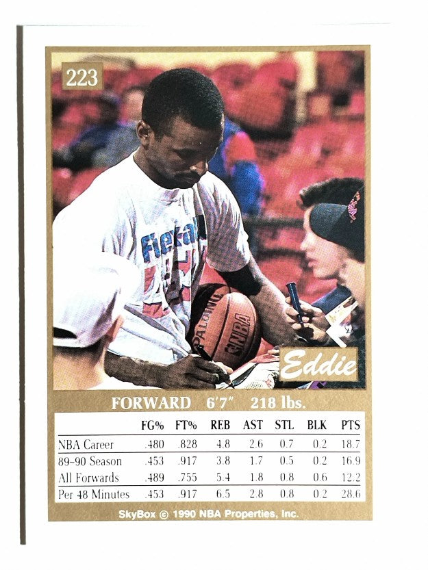 1990-91 SkyBox #223 Eddie Johnson