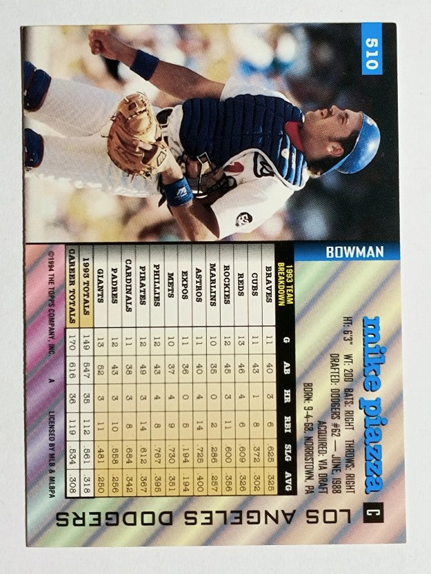 1994 Bowman #510 Mike Piazza