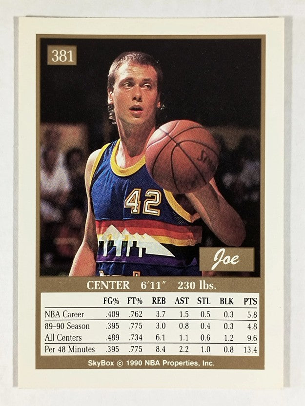 1990-91 SkyBox #381 Joe Wolf