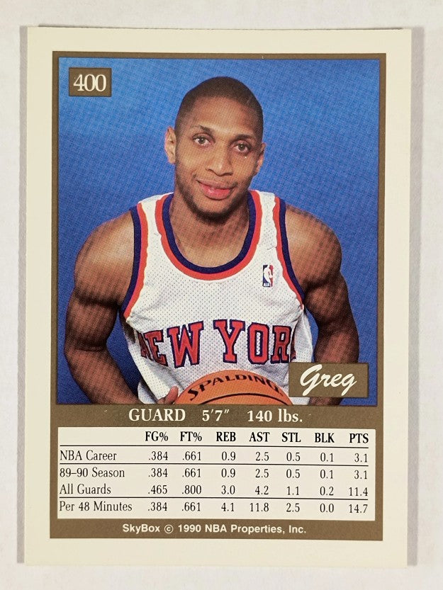 1990-91 SkyBox #400 Greg Grant
