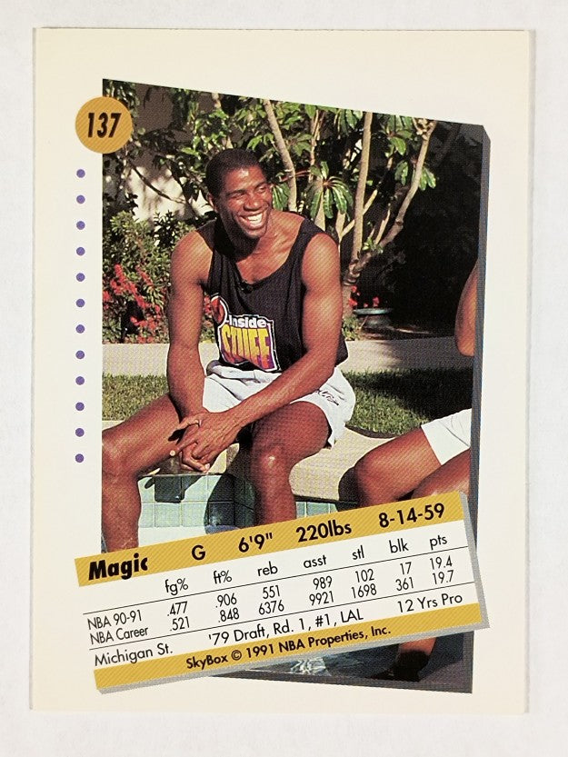 1991-92 SkyBox #137 Magic Johnson