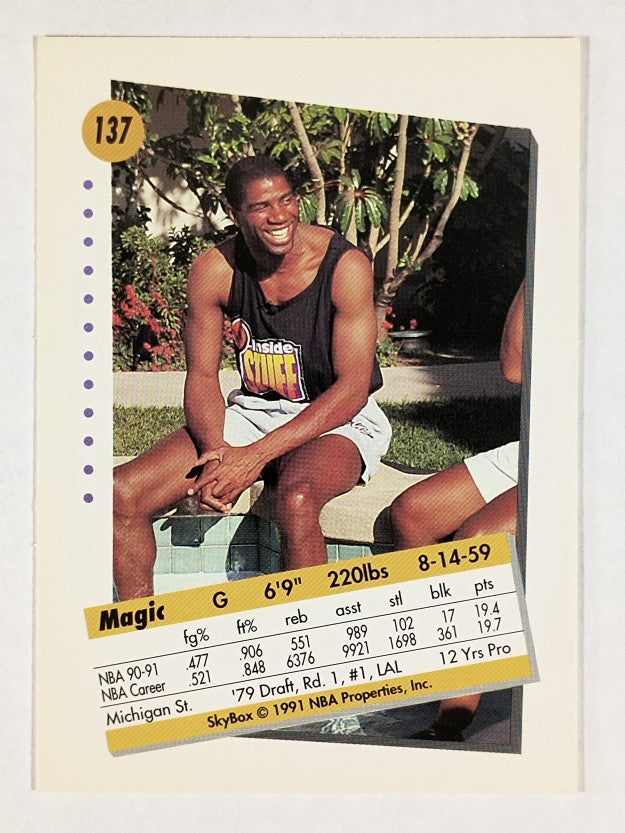 1991-92 SkyBox #137 Magic Johnson