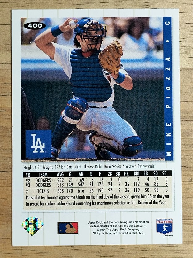 1994 Collector's Choice #400 Mike Piazza