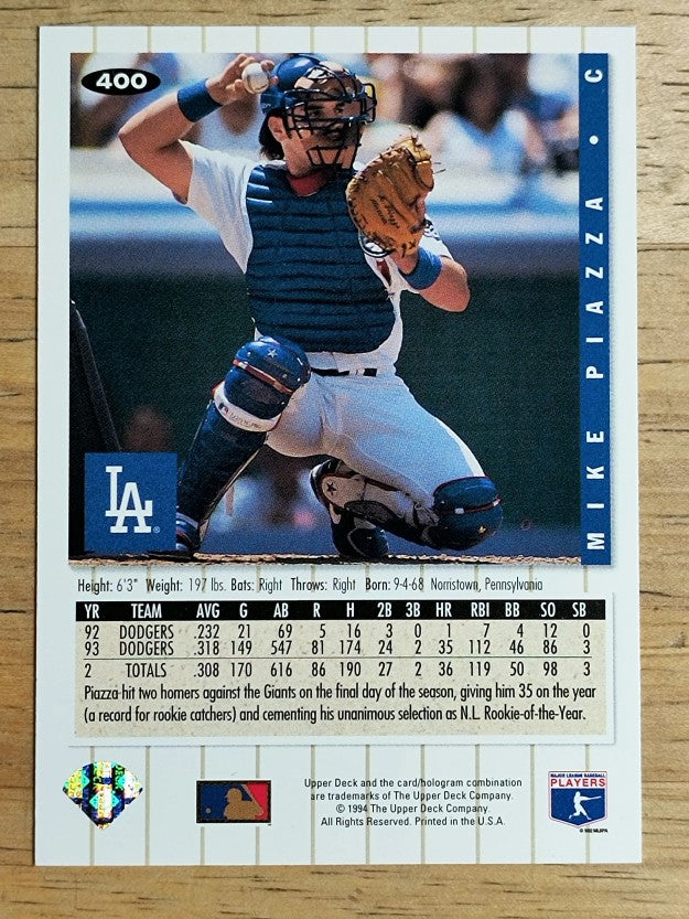 1994 Collector's Choice #400 Mike Piazza
