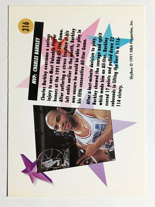 1991-92 SkyBox #316 Charles Barkley AS-MVP