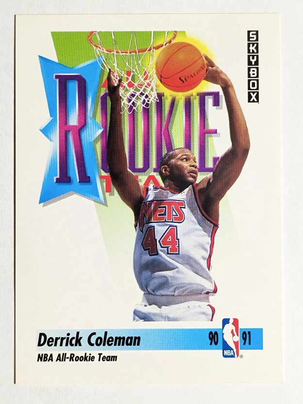 1991-92 SkyBox #318 Derrick Coleman ART