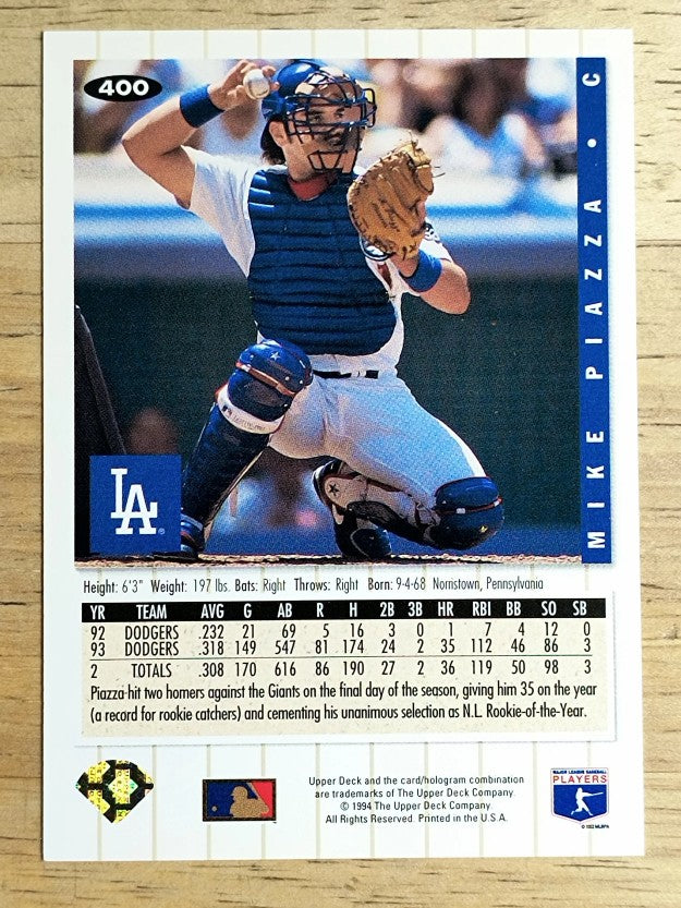 1994 Collector's Choice #400 Mike Piazza