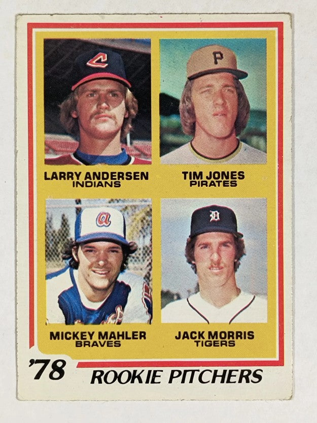 1978 Topps #703 Larry Andersen/Tim Jones/Mickey Mahler/Jack Morris RC DP (VGEX)