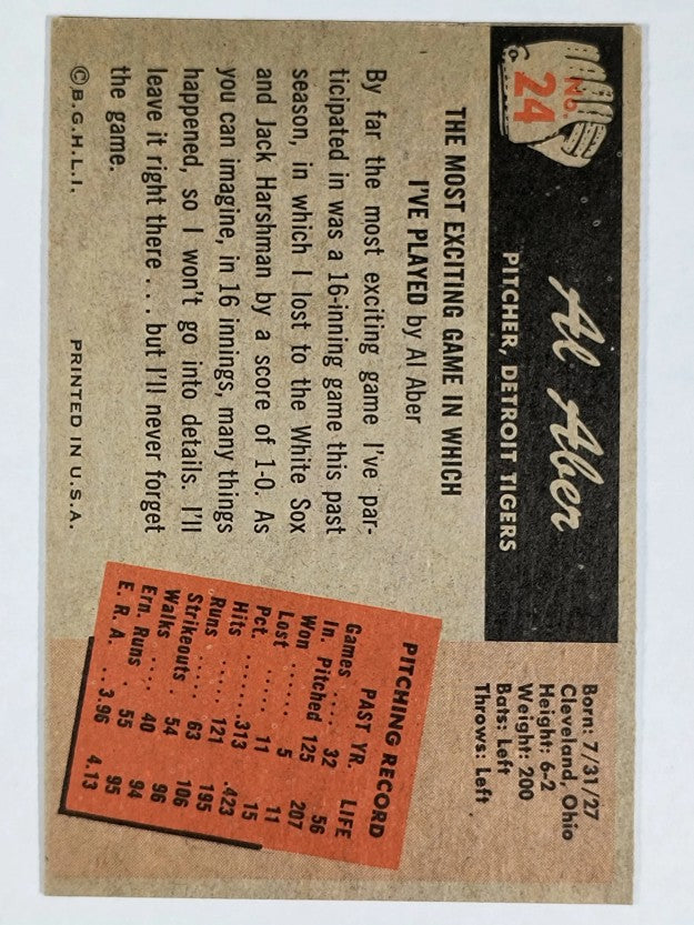 1955 Bowman #24 Al Aber (EXMT)