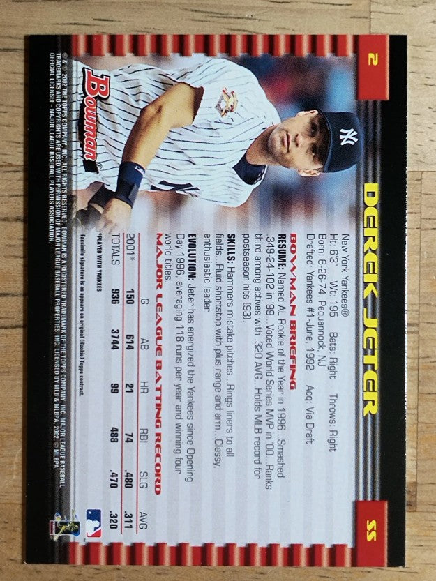 2002 Bowman #2 Derek Jeter