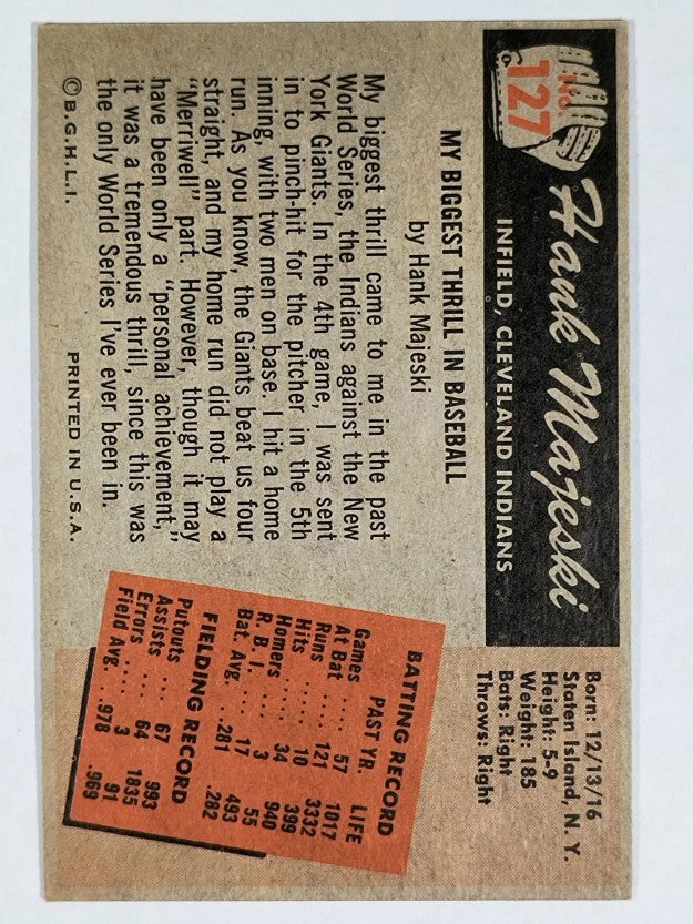 1955 Bowman #127 Hank Majeski (EX)