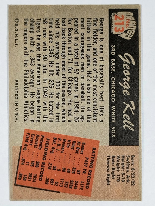 1955 Bowman #213 George Kell (EXMT)