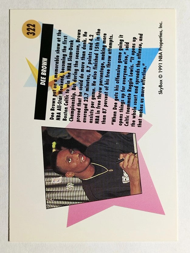 1991-92 SkyBox #322 Dee Brown ART