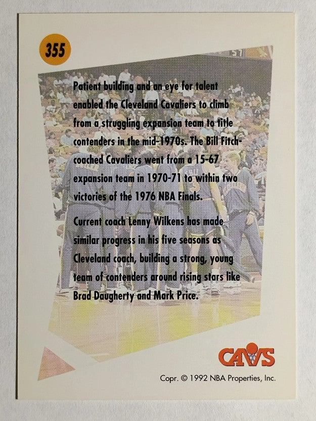 1991-92 SkyBox #355 Cleveland Cavaliers TL