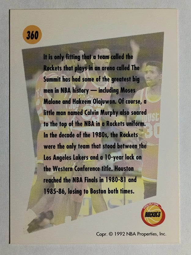1991-92 SkyBox #360 Houston Rockets TL