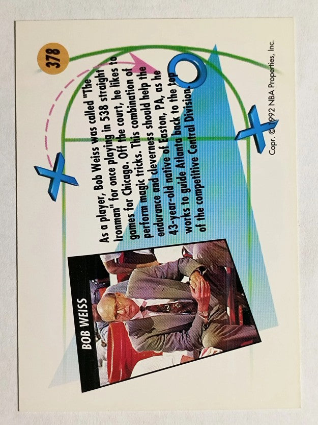 1991-92 SkyBox #378 Bob Weiss CO