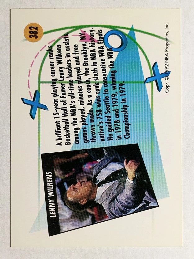 1991-92 SkyBox #382 Lenny Wilkens CO