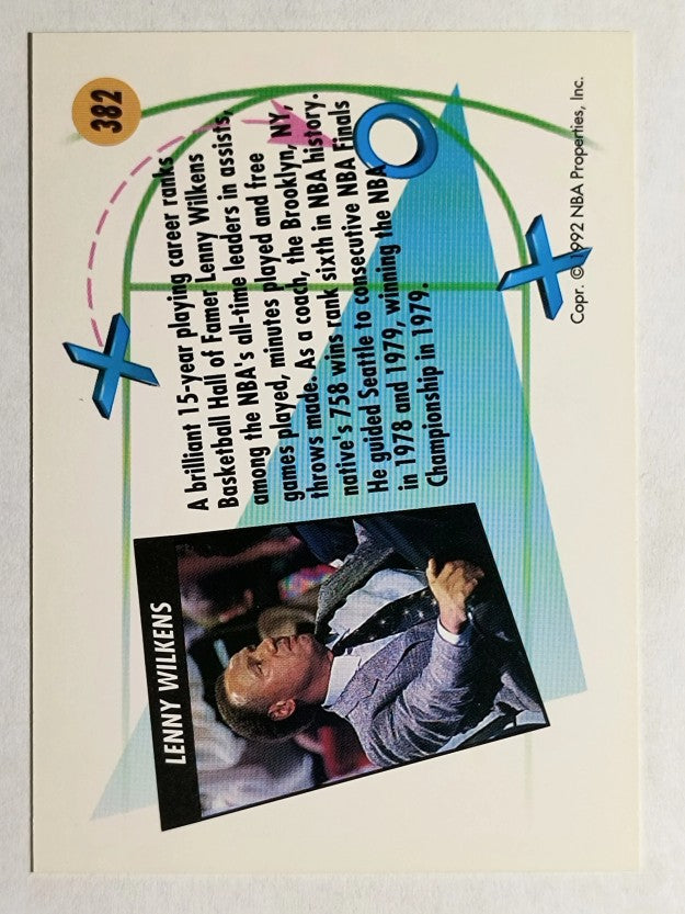 1991-92 SkyBox #382 Lenny Wilkens CO