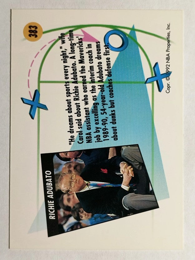 1991-92 SkyBox #383 Richie Adubato CO