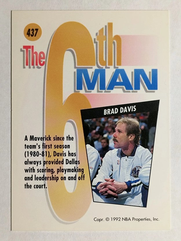 1991-92 SkyBox #437 Brad Davis SM
