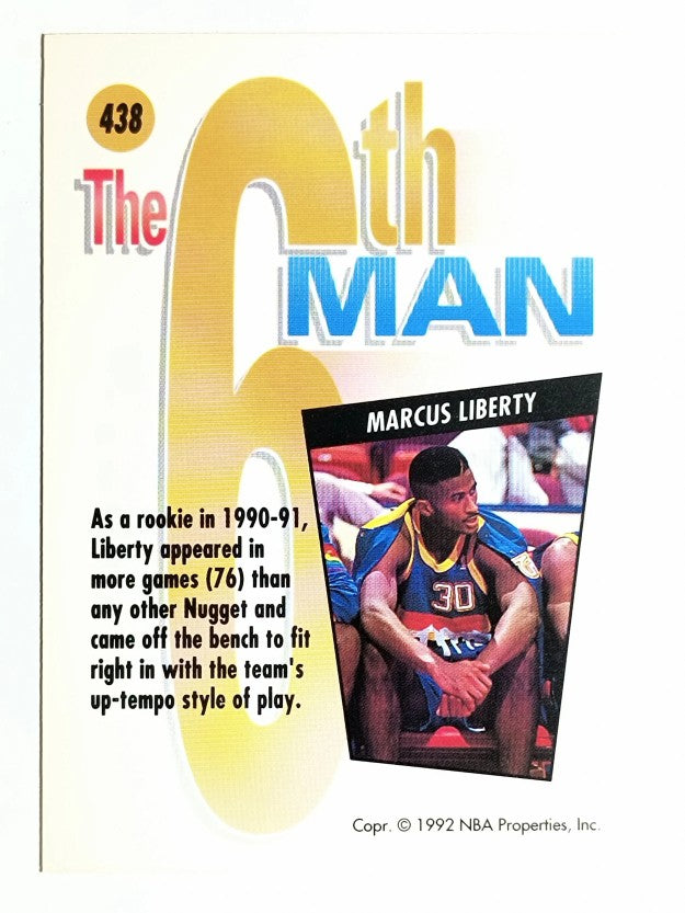 1991-92 SkyBox #438 Marcus Liberty SM