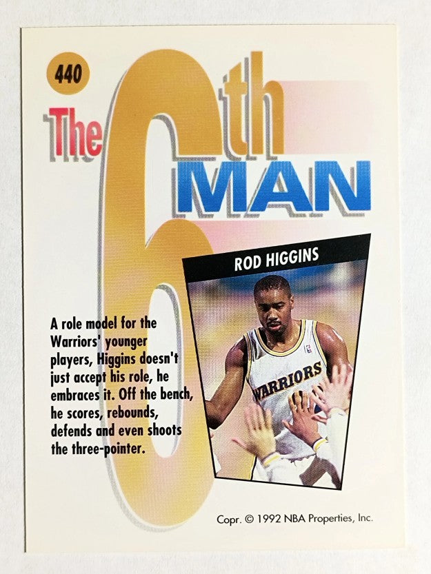 1991-92 SkyBox #440 Rod Higgins SM