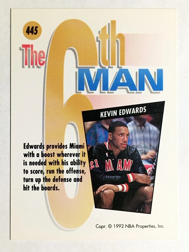 1991-92 SkyBox #445 Kevin Edwards SM