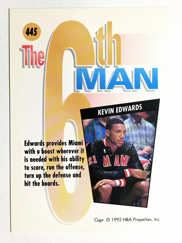1991-92 SkyBox #445 Kevin Edwards SM