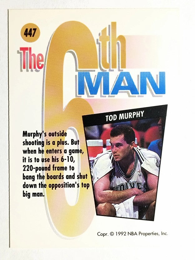 1991-92 SkyBox #447 Tod Murphy SM