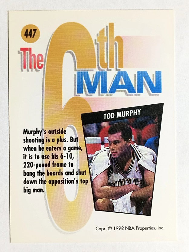 1991-92 SkyBox #447 Tod Murphy SM