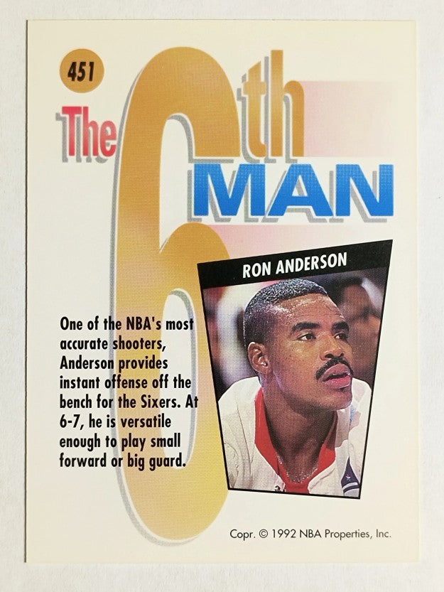 1991-92 SkyBox #451 Ron Anderson SM